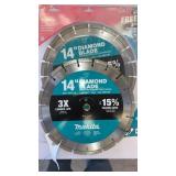 MAKITA 14' wet/dry diamond blades (2)
