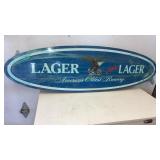 Yuengling sign, 18h x 59L, print on 2 sides
