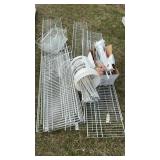 Large Lot Vinyl Covered Wire Rack Shelving