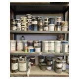 3 shelves of concrete coloring materials