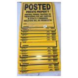 No Trespassing posters, plastic, 24ct
