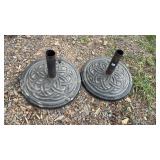 Pair of Patio Umbrella Stands