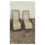 Pair Folding Zero Gravity Style Chairs
