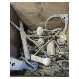 crate lot of antique tools