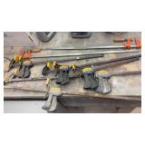 Bar Clamps, 7-total, few Quick Grips
