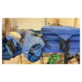 Two bag chairs & 2 stadium cushion seats