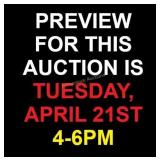 PLEASE NOTE AUCTION PREVIEW TIME