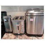 Cuisinart bread maker, GE toaster, HB can open