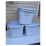3 Sterilite storage totes