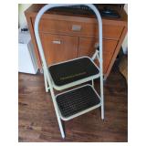 Metal folding step stool