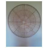 40' diam circular wall art metal and rush