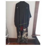 Vintage Silk Japanese Kimono w/ crane motif and