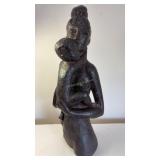 Vintage Mother & Child Figurine 20 In Tall