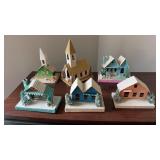 Vintage Cardboard Village Houses.