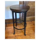 Wooden & Metal Stool  29 in tall