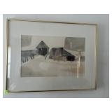 Framed Watercolor by Jeanne Dobie