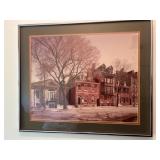 Scenic Photograph of Buildings. 20 x 24 Framed