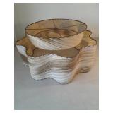 Retro Fiberglass Lamp Shade. 19 In Diameter