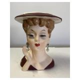 Vintage Lady Head Vase. 4 In Tall