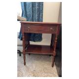 Wooden Nightstand. One Drawer. 19 W x 26 H