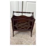 Wooden Magazine Rack. 17 In Tall