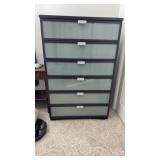 6-Drawer Chest Of Drawers with Glass Fronts