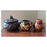 Clay Pottery Pieces. Description / Signature