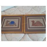 Needle Point framed Camelï¿½s