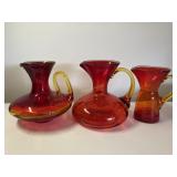Vintage Amberina Art Glass. Hand Blown