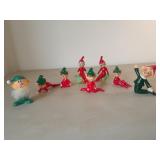 Vintage Glass Elves. Tallest is 4 In