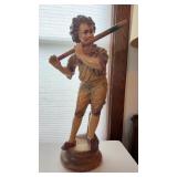 Il Flauto Saltware Statue. Stamped Front & Back