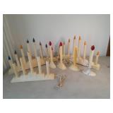 Vintage Plastic Candelabra & Single Holders
