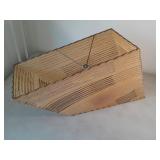 Asymmetric Retro Fiberglass Lampshade. 19 In L