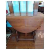 Stickley Wooden Drop Leaf Table / Drawer