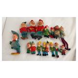 Vintage Christmas Elves. Biggest is 11 In