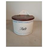 Vintage Salt Container With Lid