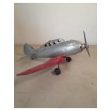 Metal Airplane. 11 Inches Long