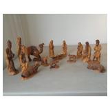 Hand Carved Wooden Nativity Figures