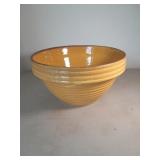 Vintage Yellow Ware Bowl. 11 In Dia