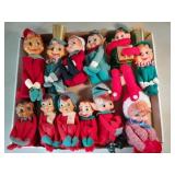 Vintage Knee Hugger Christmas Elves.