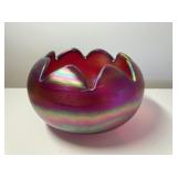 Vintage Fenton Glass Rose Bowl. 4 In Tall