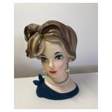 Napcoware Lady Head Vase. 6 In Tall