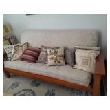 Futon Sofa & pillows. 83in long