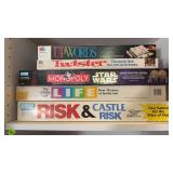 Games. Upwords, Twister, Monopoly, Life, Risk