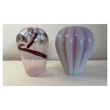Opaline Milano Glass Vase. 6 In Tall