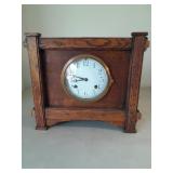 New Haven Wooden Mantle Clock. 13 x 13 x 5.5