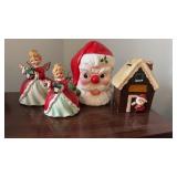 Ceramic Relpo Santa Head Planter & More
