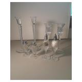 Glass Candle Holders & Salt / Pepper Shakers