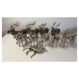 Metal Deer. Made In Japan. Larger are 4.5 In Tall