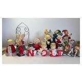 Ceramic Christmas Figures. Tallest are 7 In